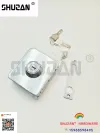 Shuzan acero inoxidable reforzado cerradura de puerta cerradura de núcleo accesorios de cerradura de puerta de vidrio de oficina cerradura de cierre hidráulico bisagra cerradura de puerta antirrobo details Picture